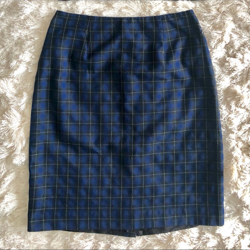 Plaid pencil shirt